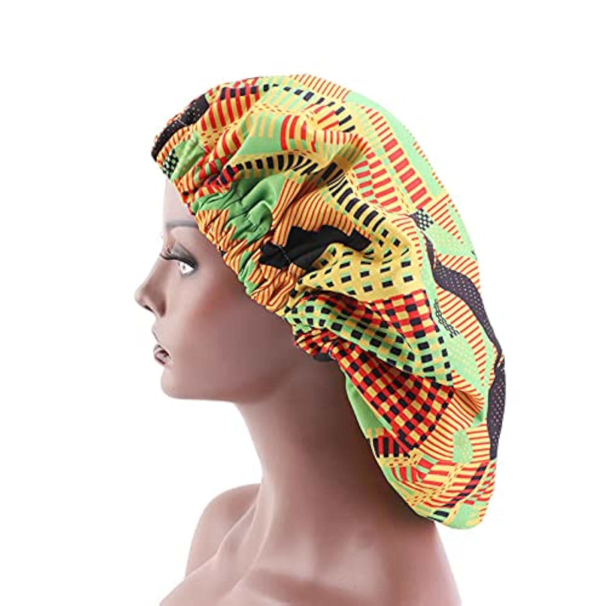 African Pattern Print Fabric Bonnets for Women, Hair Wrap